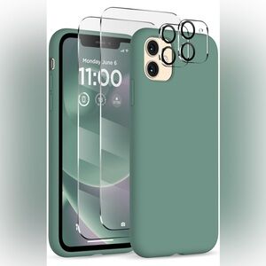 Green iPhone 11 Case with Screen Protector